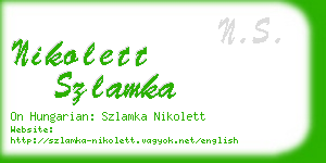 nikolett szlamka business card